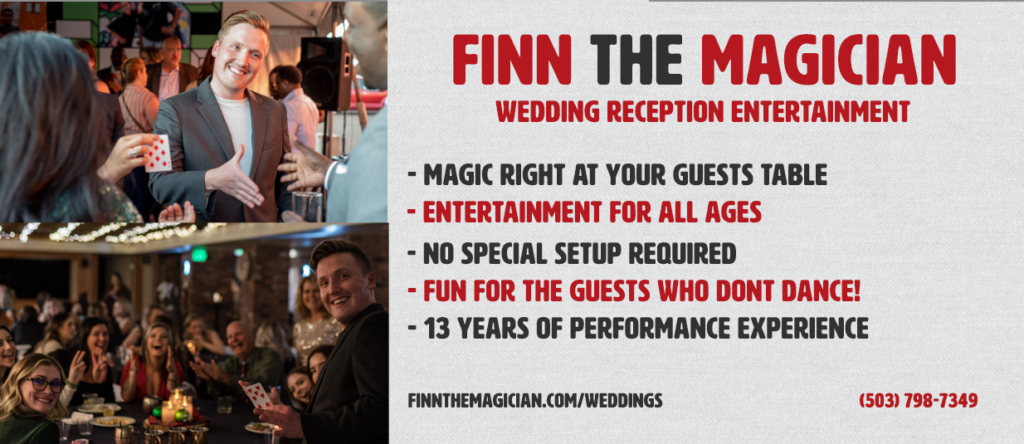 Finn the Magician Salem Oregon Wedding and Event entertainment contact information